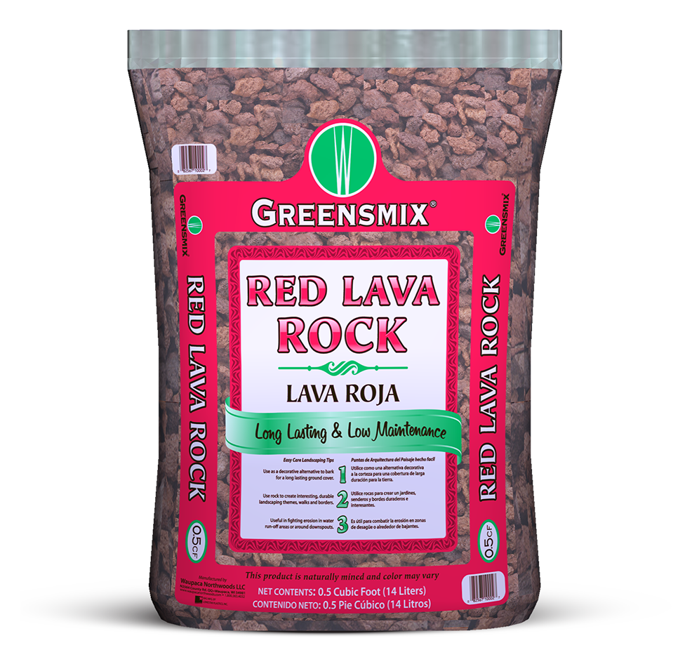 Bag of Greensmix Red Lava Rock