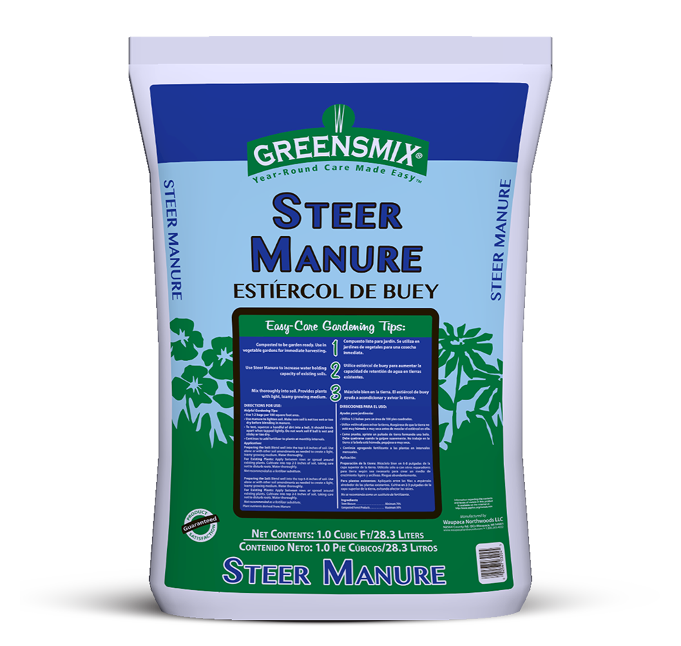 Bag of Greensmix Steer Manure