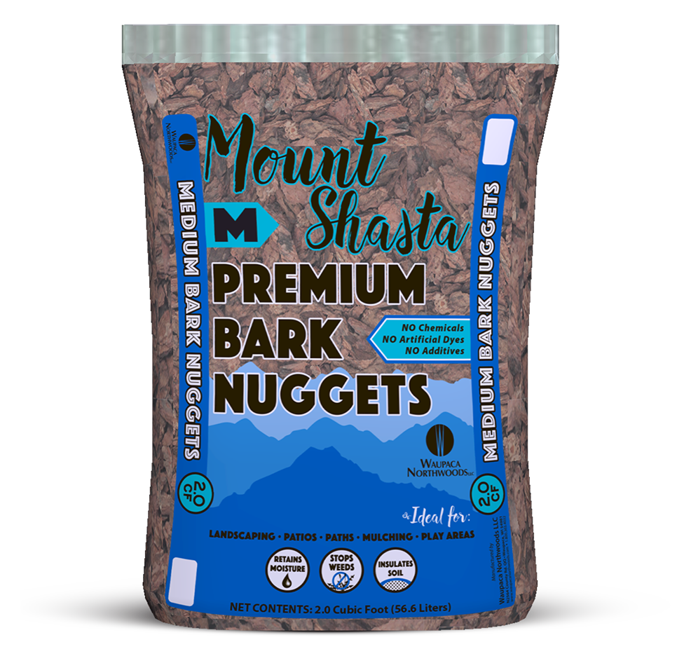 Bag of Mount Shasta Medium Premium Bark Nuggets