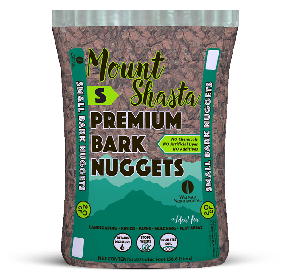 Bag of Mount Shasta Small Premium Bark Nuggets