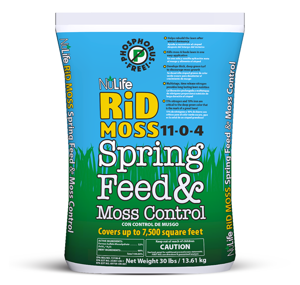 Bag of NuLife Rid Moss Spring Feed & Moss Control